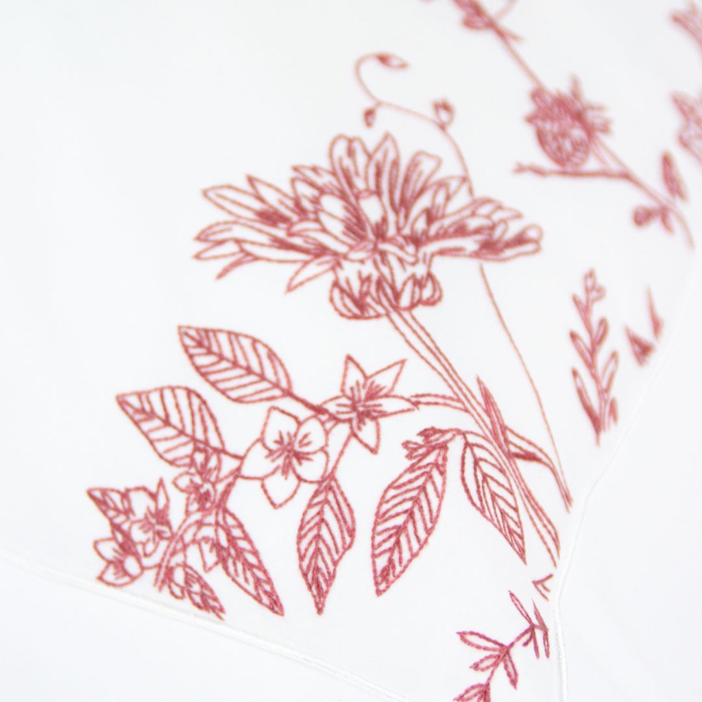 FLEURS DE JOUY - Taies d'Oreiller en Percale de Coton Égyptien
