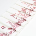 FLEURS DE JOUY - 8 Serviettes de Table en Lin