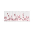 FLEURS DE JOUY - 8 Serviettes de Table en Lin