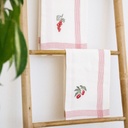 FRUITS ROUGES - Torchon de Cuisine en Lin