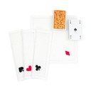 BRIDGE - 4 Serviettes Cocktail en Lin