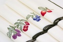 FRUITS ROUGES - 8 Serviettes de Table en Lin