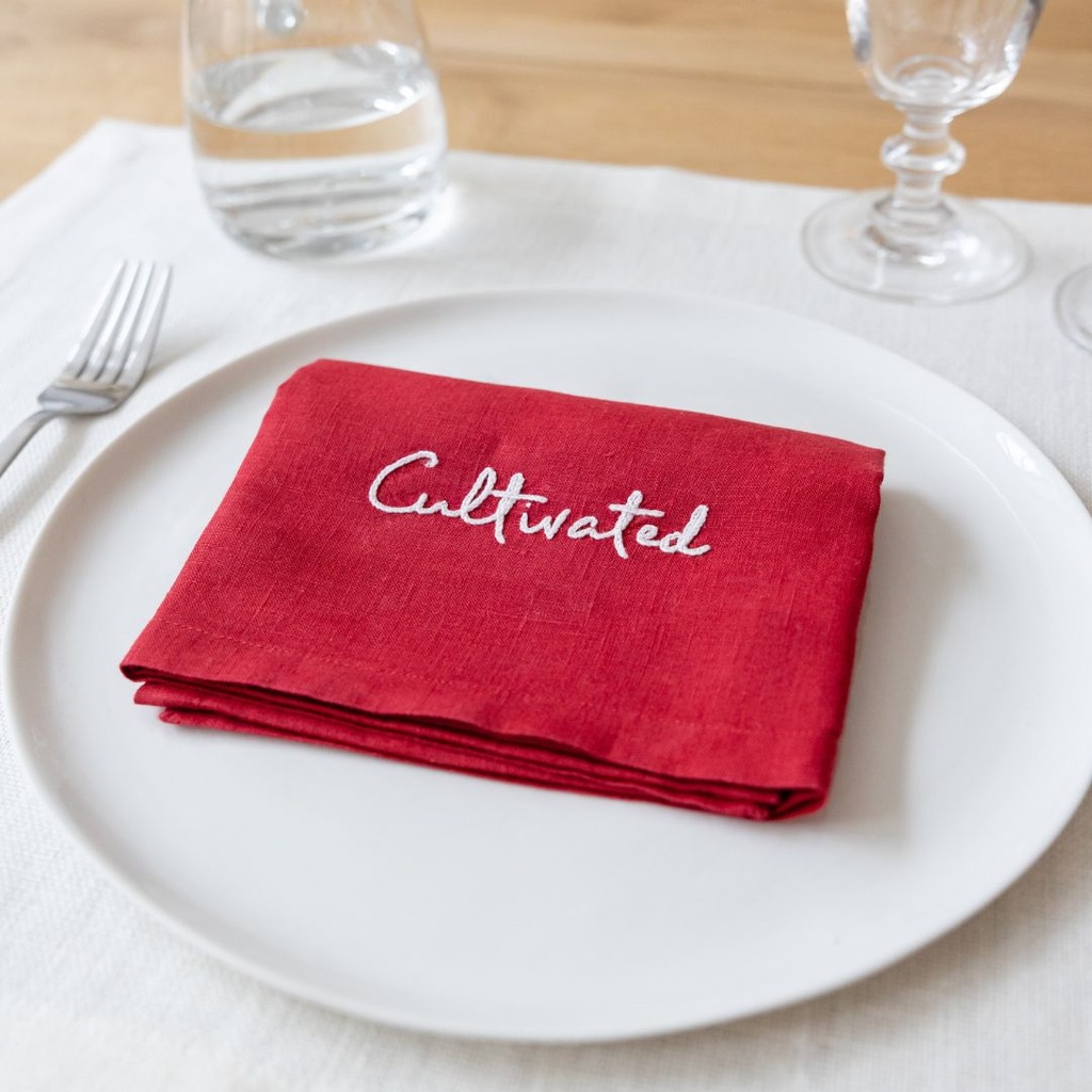 COMPLIMENTS - 12 Serviettes de Table en Lin