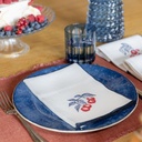 FRUITS ROUGES - 8 Serviettes de Table en Lin