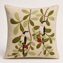 OISEAUX AFRICAIN - Coussin en Lin