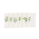 FINES FEUILLES  - 6 Serviettes de Table