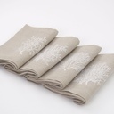 CORAUX GORGONES - 4 Serviettes de Table en Lin