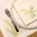 WILDE BLOEMEN - Set van 6 linnen placemats