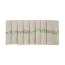 WINTER GARDEN - 8 Linen Dinner Napkins
