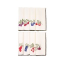 RED FRUITS – Set of 8 Linen Napkins