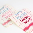 SAVE WATER - Torchon de Cuisine en Lin