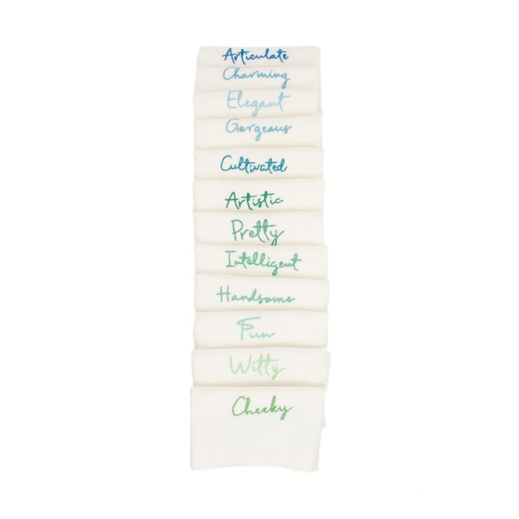 COMPLIMENTS - 12 Linen Table Napkins