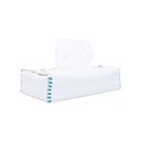 BEADS TURQUOISE - Tissue Box Cover "White Linen"