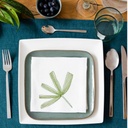 TROPICAL LEAVES - 8 Linen Napkins