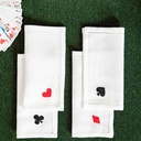 BRIDGE - 4 Linen Cocktail Napkins