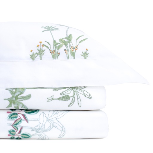 LE JARDIN DE DAGMAR - 2 Pillowcases in Egyptian Cotton Percale