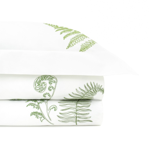 FERNS - 2 Pillowcases in Egyptian Cotton Percale