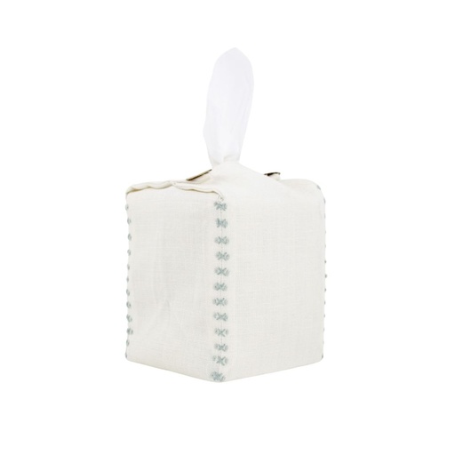BEADS GREY - Tissue Box Cover "Oyster Linen"