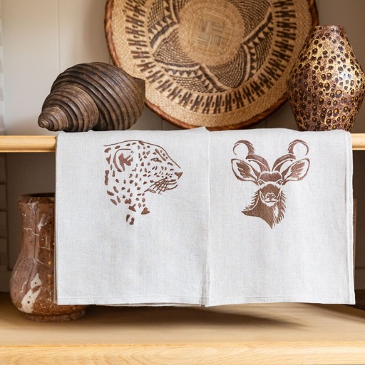 VIRUNGA - Guest Hand Towel in Linen