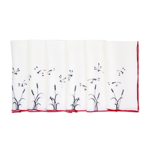 SHIBUI - Set of 6 Linen Table Napkins