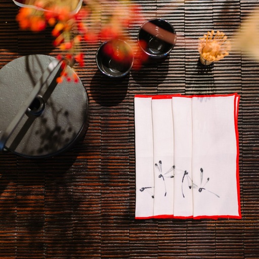 SHIBUI – Set of 6 Linen Cocktail Napkins 