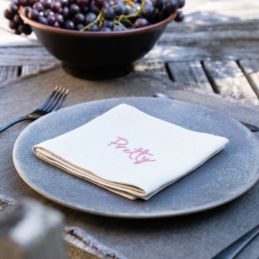 COMPLIMENTS - 12 Serviettes de Table en Lin