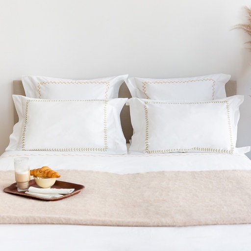 FRISE ROMANCE - Housse de Couette en Percale de Coton Égyptien