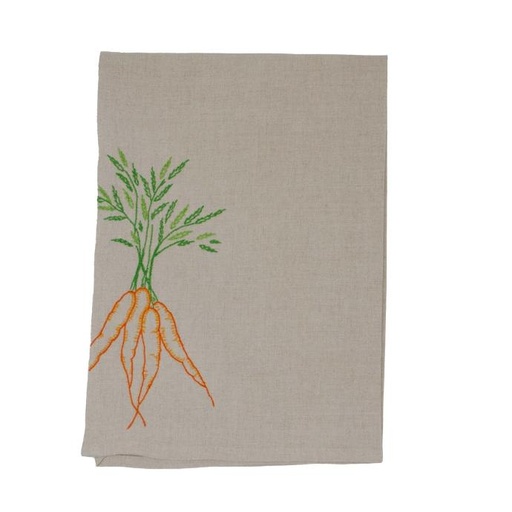 [TO7070LCARORBF] VEGETABLES - Linen Carrots Kitchen Towel